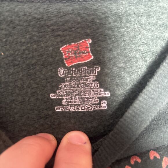 Papa The Man The Myth The Legend Christmas Sweatshirt Green 2XL Hanes Bear Claws - Picture 6 of 10